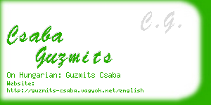 csaba guzmits business card